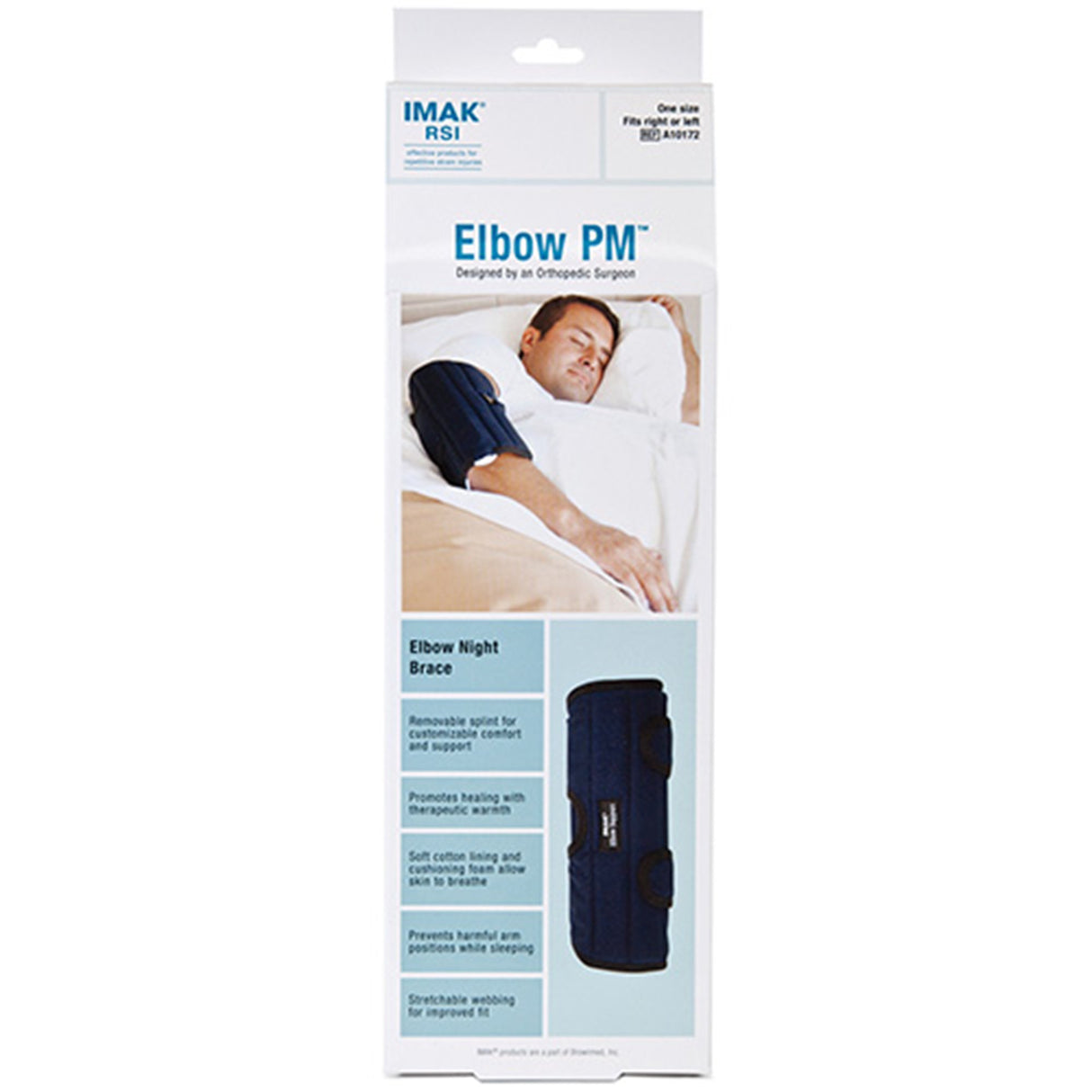 Elbow Support IMAK RSI® One Size Fits Most Dual Hook and Loop Strap Closures Left or Right Elbow Blue - BeHope