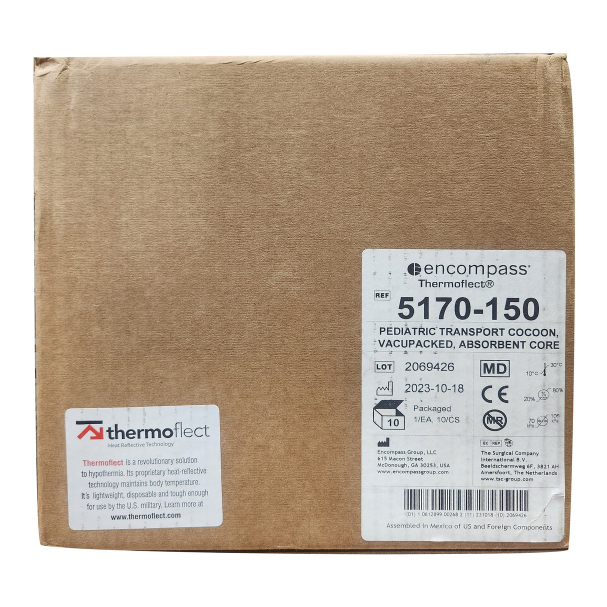 Heat Reflective Blanket Thermoflect® Transport Cocoon™ Thermoflect Fabric - BeHope