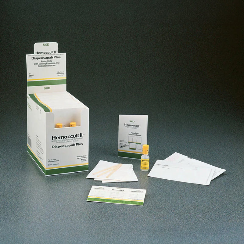 Cancer Screening Patient Sample Collection and Screening Kit Hemoccult II® Dispensapak™ Fecal Occult Blood Test (FOBT) 50 Tests CLIA Waived - BeHope