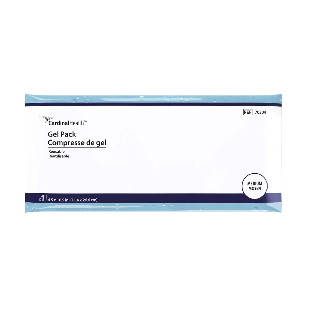 Hot / Cold Pack Cardinal Health™ General Purpose Medium 4-1/2 X 10-1/2 Inch Plastic / Gel Reusable - BeHope
