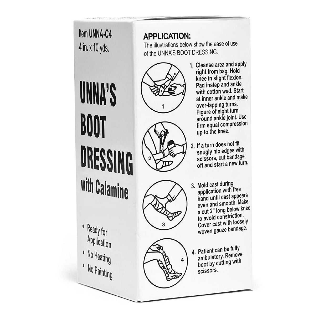 Unna Boot Zinc Oxide / Calamine 4 Inch X 10 Yard - BeHope