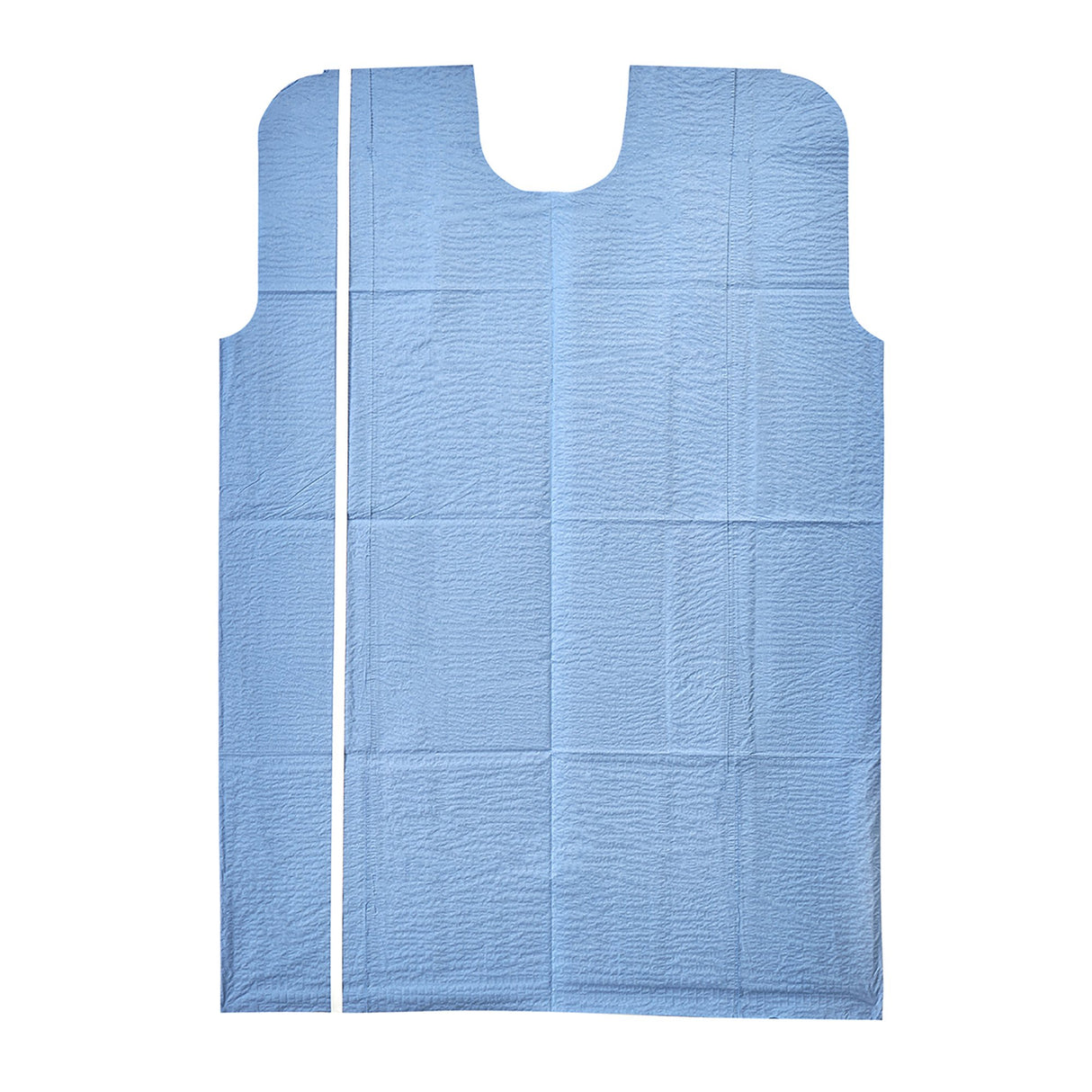 Patient Exam Gown Medium / Large Blue Disposable - BeHope