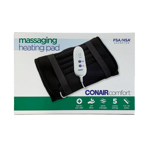ThermaLuxe Massaging Heating Pad  11.5  x 24