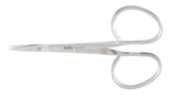 Mini Iris Scissors Miltex® 3-3/4 Inch Length OR / Surgical Grade German Stainless Steel NonSterile Finger Ring Handle Straight Sharp Tip / Sharp Tip - BeHope