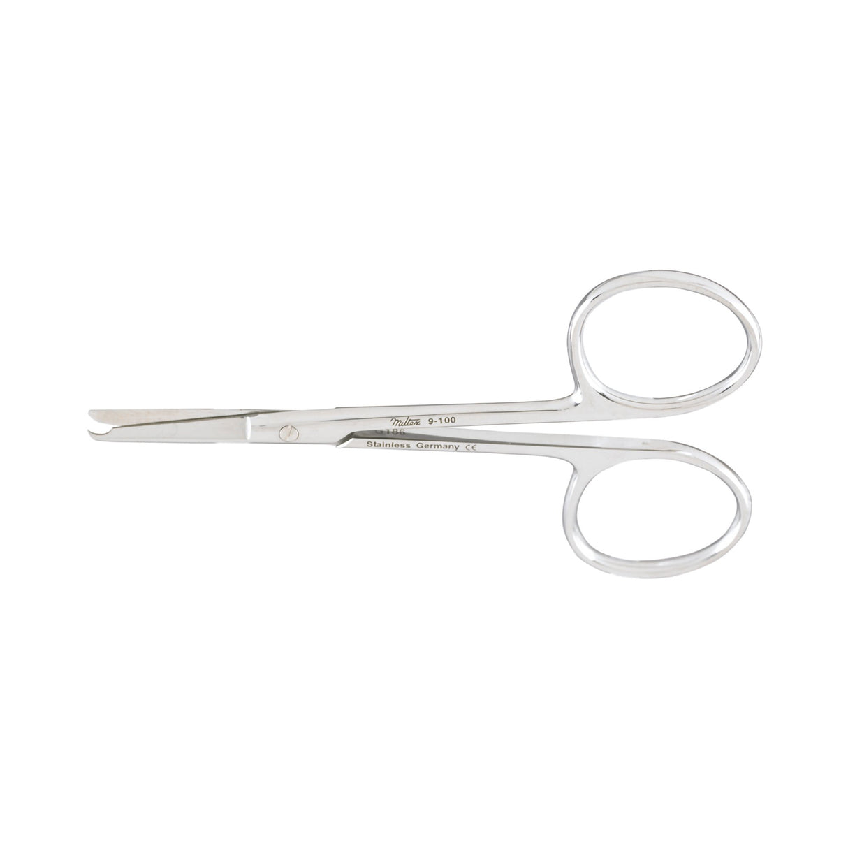 Stitch Scissors Miltex® Spencer 3-1/2 Inch Length OR / Surgical Grade German Stainless Steel NonSterile Finger Ring Handle Straight Blunt Tip / Blunt Tip - BeHope