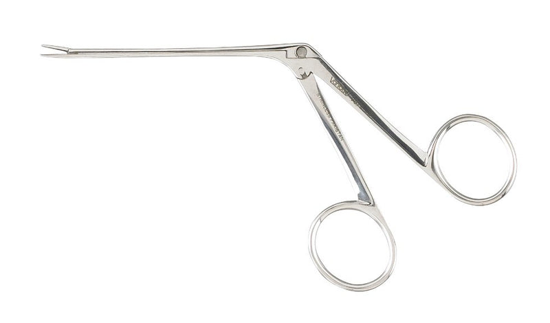 Alligator Forceps Vantage® Hartmann-Noyes 3-1/4 Inch Length Floor / Office Grade Pakistani Stainless Steel NonSterile NonLocking Finger Ring Handle Straight Serrated Tips - BeHope