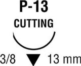 Absorbable Suture with Needle Polysorb™ Polyester P-13 3/8 Circle Precision Reverse Cutting Needle Size 4-0 Braided - BeHope