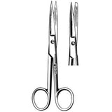 Operating Scissors Sklar® 4-1/2 Inch Length OR / Surgical Grade German Stainless Steel NonSterile Finger Ring Handle Straight Sharp Tip / Blunt Tip - BeHope