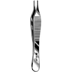 Bipolar Forceps Olsen® Adson 5 Inch Length Or / Surgical Grade Stainless Steel Nonsterile Nonlocking Thumb Handle Straight 1 Mm Wide Tips - Behope
