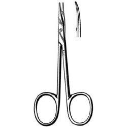 Tenotomy Scissors Sklar® Stevens 4-1/2 Inch Length OR / Surgical Grade German Stainless Steel NonSterile Finger Ring Handle Curved Blunt Tip / Blunt Tip - BeHope
