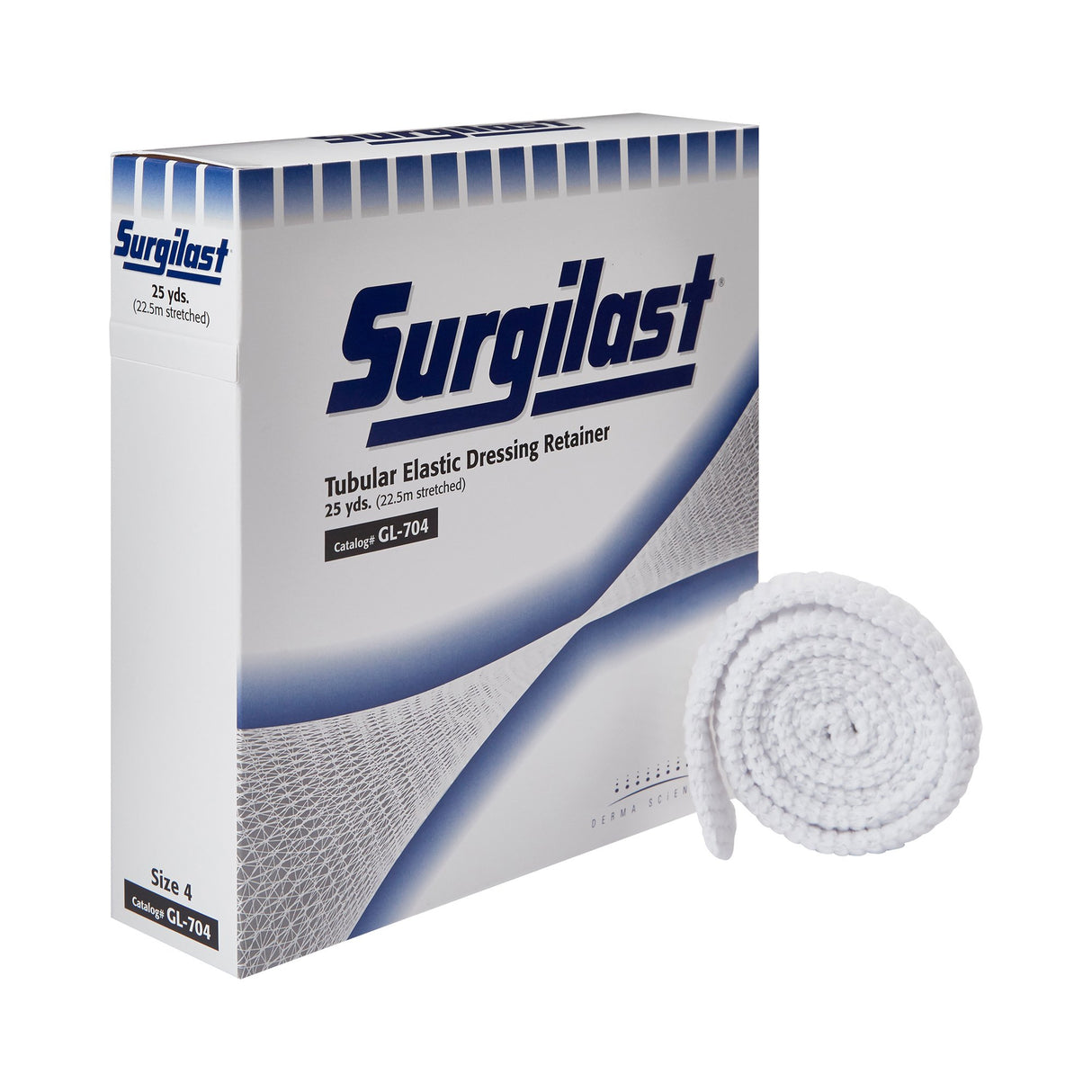Elastic Net Retainer Dressing Surgilast® Tubular Elastic 25 Yard Size 4 White Large Hand / Arm / Leg / Foot NonSterile - BeHope