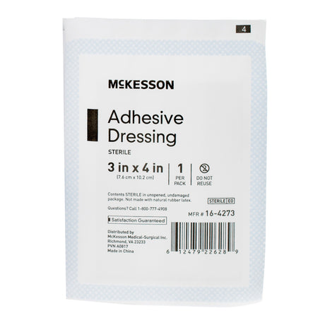 Island Dressing McKesson 3 X 4 Inch Rectangle Sterile