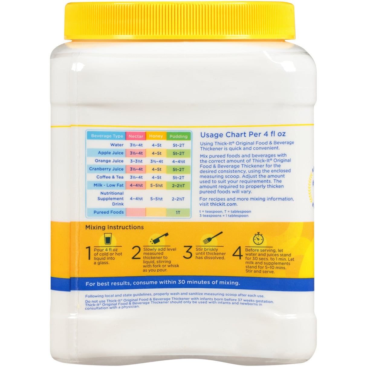 Food and Beverage Thickener Thick-It® Original 10 oz. Canister Unflavored Powder IDDSI Level 0 Thin - BeHope