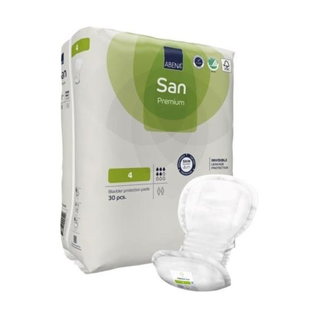 Bladder Control Pad Abena® San Premium 7.8 X 16.5 Inch Moderate Absorbency Fluff / Polymer Core Size 4 - BeHope