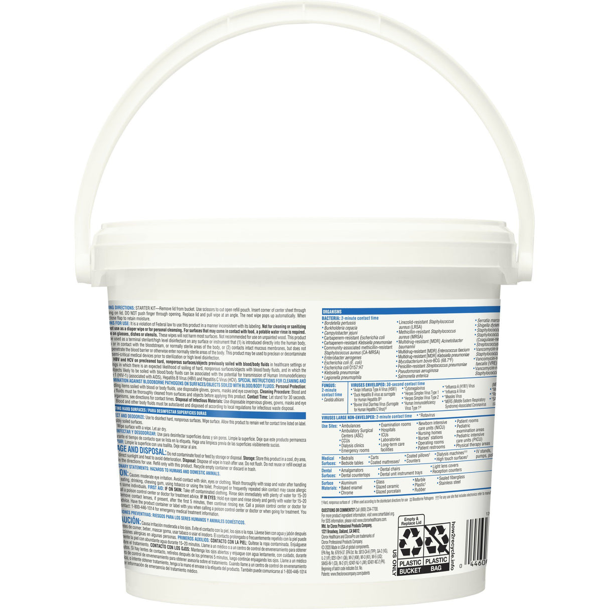 Clorox Healthcare VersaSure Surface Disinfectant Cleaner Premoistened Quaternary Based Manual Pull Wipe 110 Count Pail Scented NonSterile - BeHope
