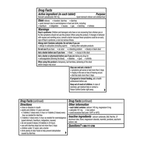 Pepto Bismol® Chewable Tablets for Multi-Symptom Relief - BeHope