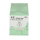 Nonabsorbable Suture with Needle Ethilon™ Nylon FS-2 3/8 Circle Reverse Cutting Needle Size 4-0 Monofilament - BeHope