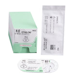 Nonabsorbable Suture with Needle Ethilon™ Nylon FS-2 3/8 Circle Reverse Cutting Needle Size 4-0 Monofilament - BeHope
