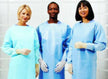 Protective Procedure Gown One Size Fits Most Blue NonSterile AAMI Level 4 Disposable - BeHope