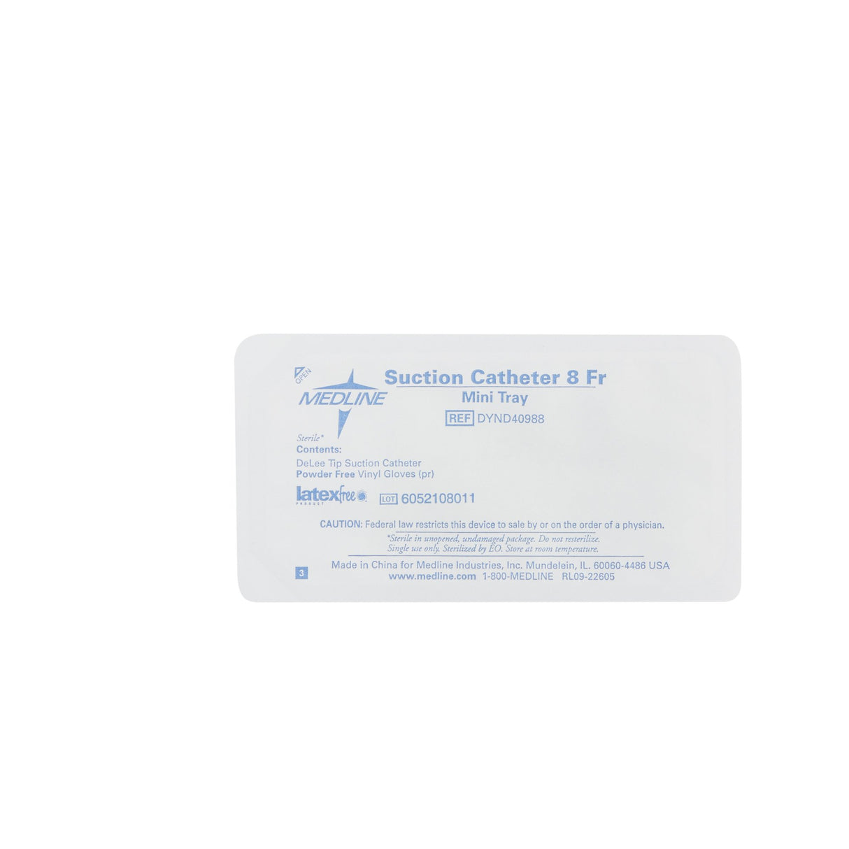 Suction Catheter Kit Medline 8 Fr. DeLee Tip - BeHope
