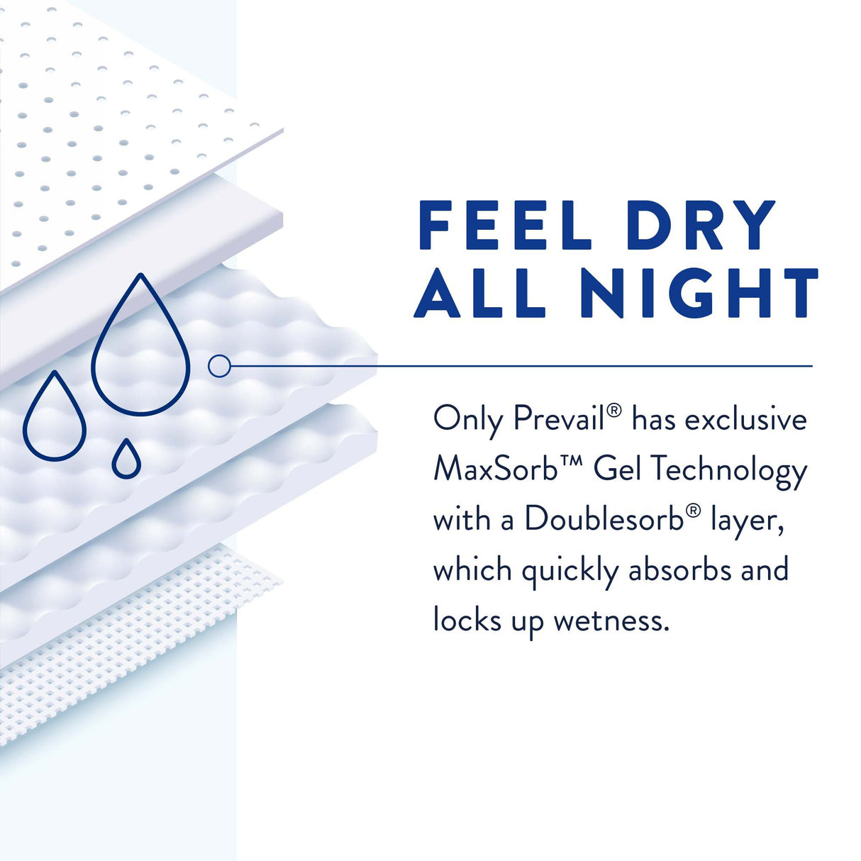 Unisex Adult Incontinence Brief Prevail Air™ Overnight Size 3 / X-Large Disposable Heavy Absorbency - BeHope