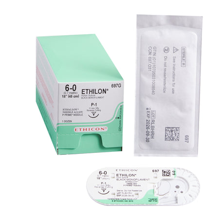 Ethilon™ Nylon Nonabsorbable Monofilament Suture Reverse Cutting Needle - BeHope