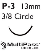 Nonabsorbable Suture with Needle Ethilon™ Nylon P-3 3/8 Circle Precision Reverse Cutting Needle Size 5-0 Monofilament - BeHope