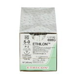Nonabsorbable Suture with Needle Ethilon™ Nylon P-3 3/8 Circle Precision Reverse Cutting Needle Size 5-0 Monofilament - BeHope