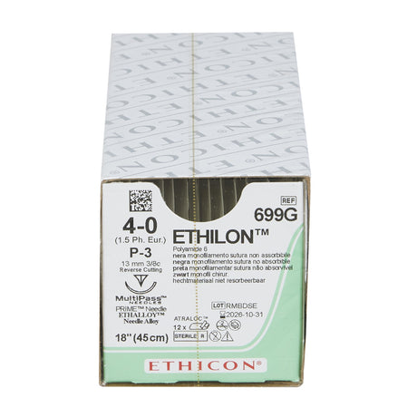 Ethilon™ Nonabsorbable Nylon Monofilament Suture with Precision Reverse Cutting Needle - BeHope