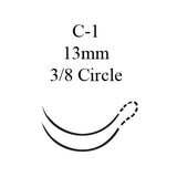 Nonabsorbable Suture with Needle Perma-Hand™ Silk C-1 3/8 Circle Taper Cutting Needle Size 6-0 Braided - BeHope