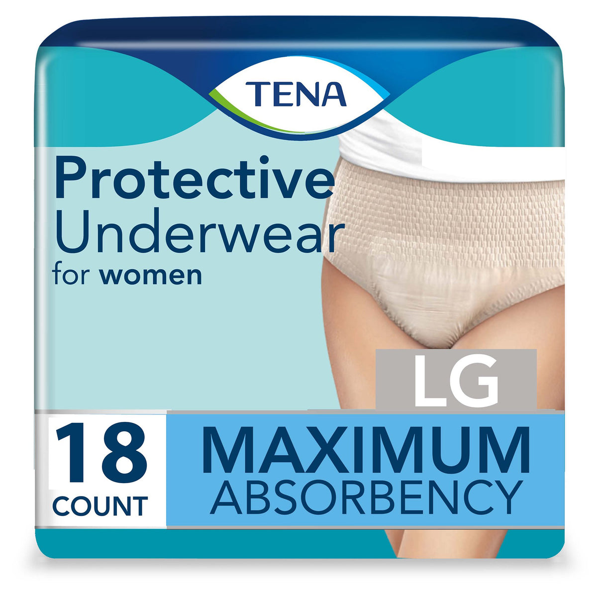 Female Adult Absorbent Underwear TENA ProSkin Protective Pull On with Tear Away Seams Large Disposable Moderate Absorbency