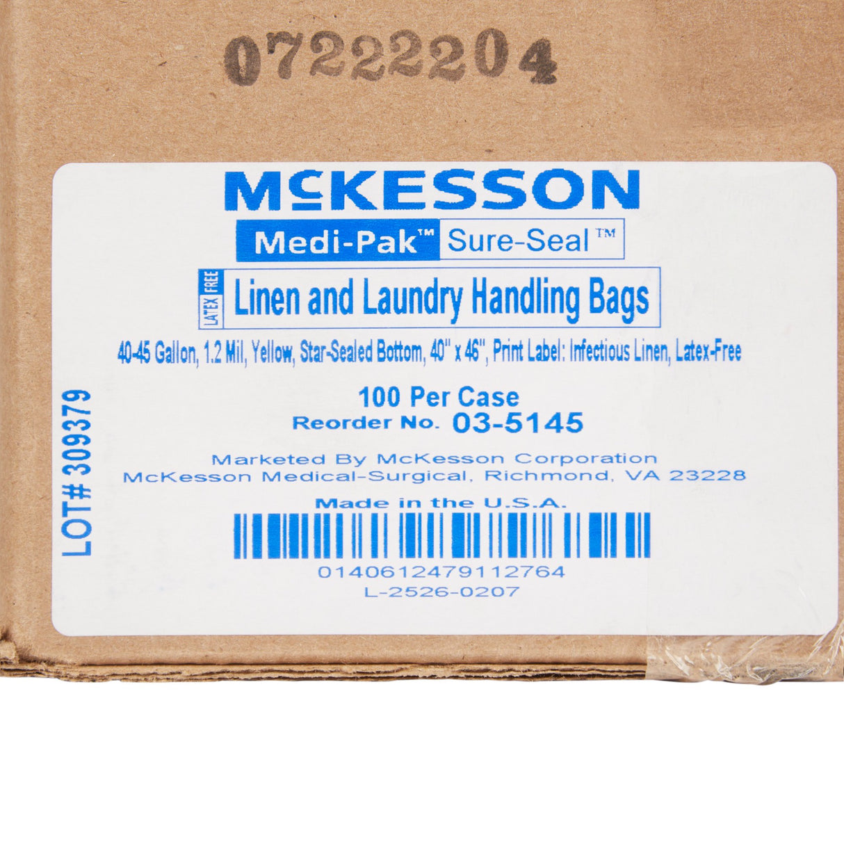 Infectious Linen Bag McKesson Infectious Linen 40 to 45 gal. Yellow 40 X 46 Inch - BeHope