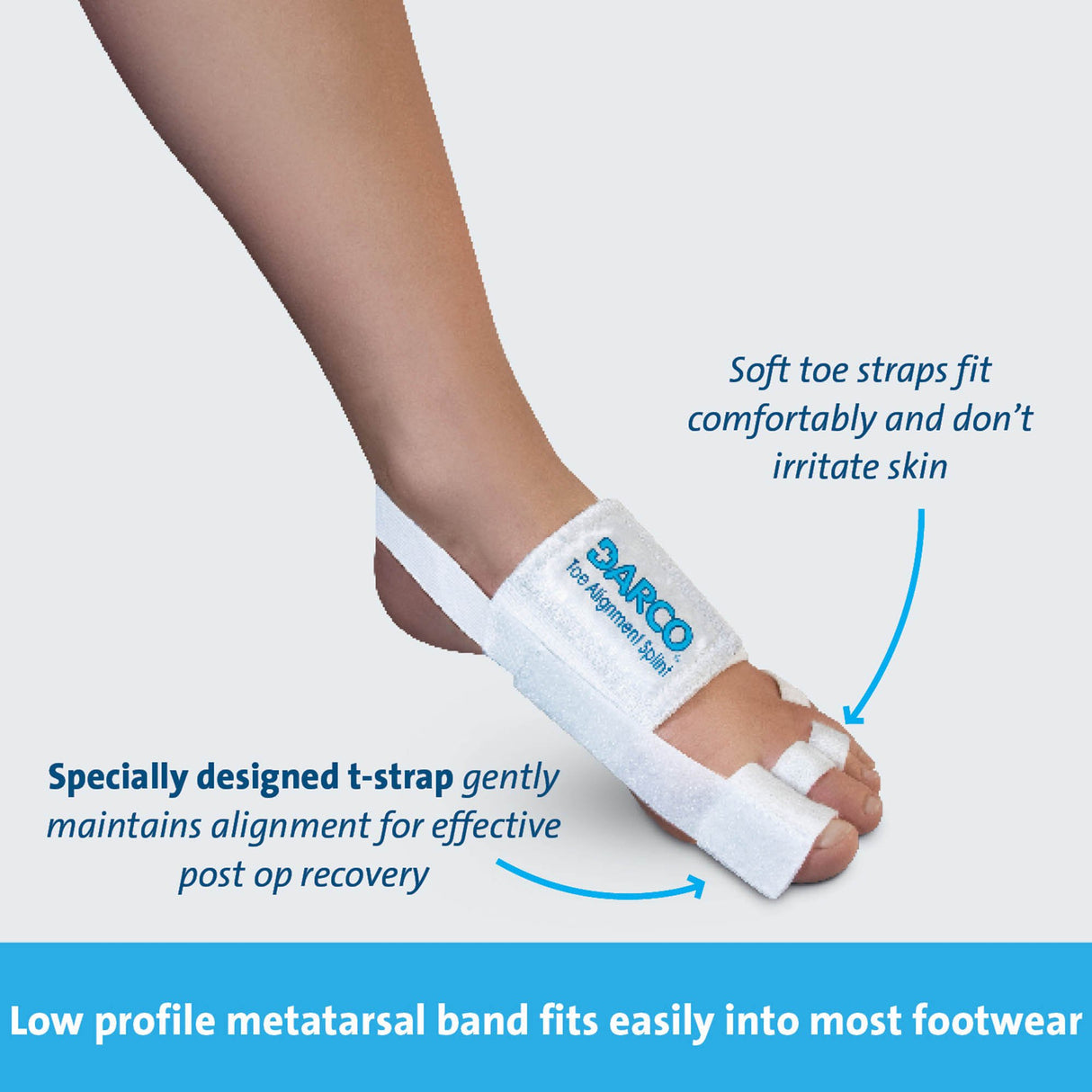 Toe Splint TAS™ One Size Fits Most Strap Closure Foot - BeHope