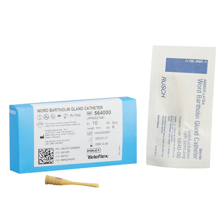 Bartholin Gland Word Catheter 10 Fr. 5 cc Balloon Word Bartholin Style 5 cm Length - BeHope