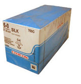 Nonabsorbable Suture with Needle Perma-Hand™ Silk G-6 1/4 Circle Reverse Cutting Needle Size 6-0 Braided - BeHope