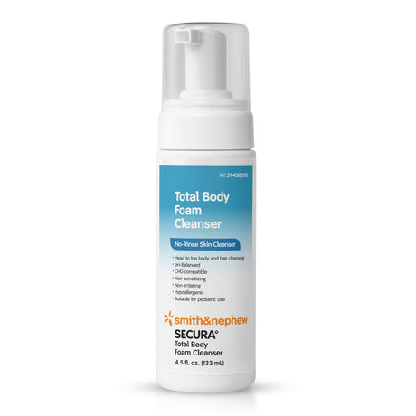 Secura™ Total Body Foaming No Rinse Antimicrobial Hair and Body Cleanser - BeHope