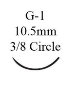 Absorbable Suture with Needle GUT CHROMIC Chromic Gut G-1 3/8 Circle Precision Reverse Cutting Needle Size 6-0 Monofilament - BeHope