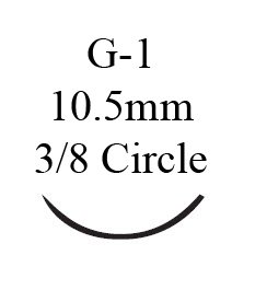 Absorbable Suture with Needle GUT CHROMIC Chromic Gut G-1 3/8 Circle Precision Reverse Cutting Needle Size 6-0 Monofilament - BeHope