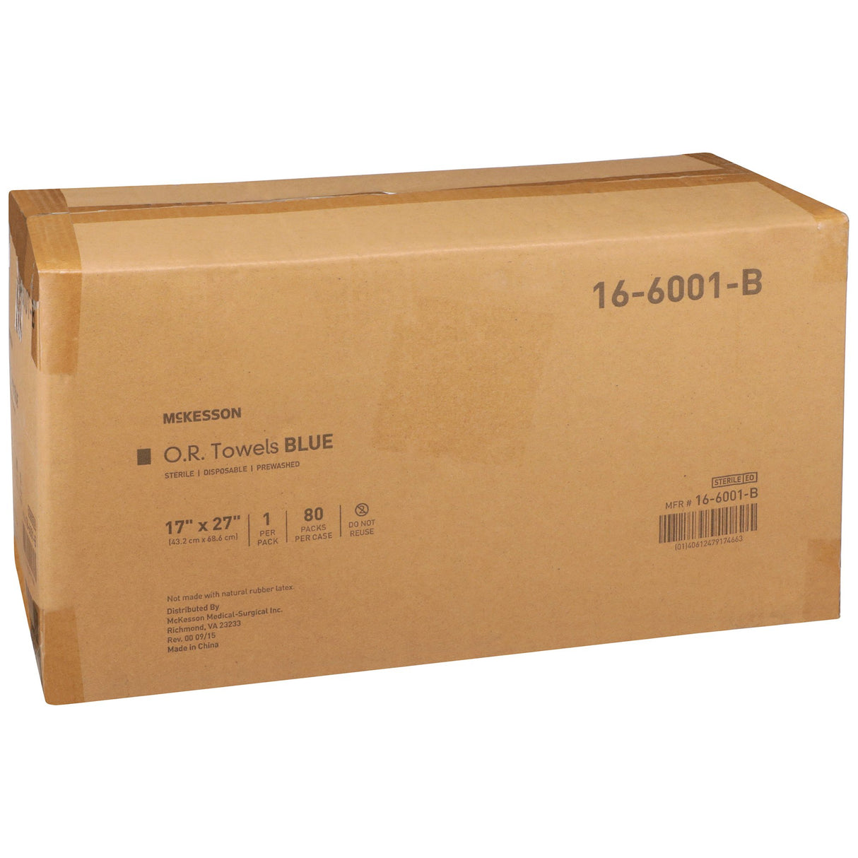 O.R. Towel McKesson 17 W X 27 L Inch Blue Sterile - BeHope