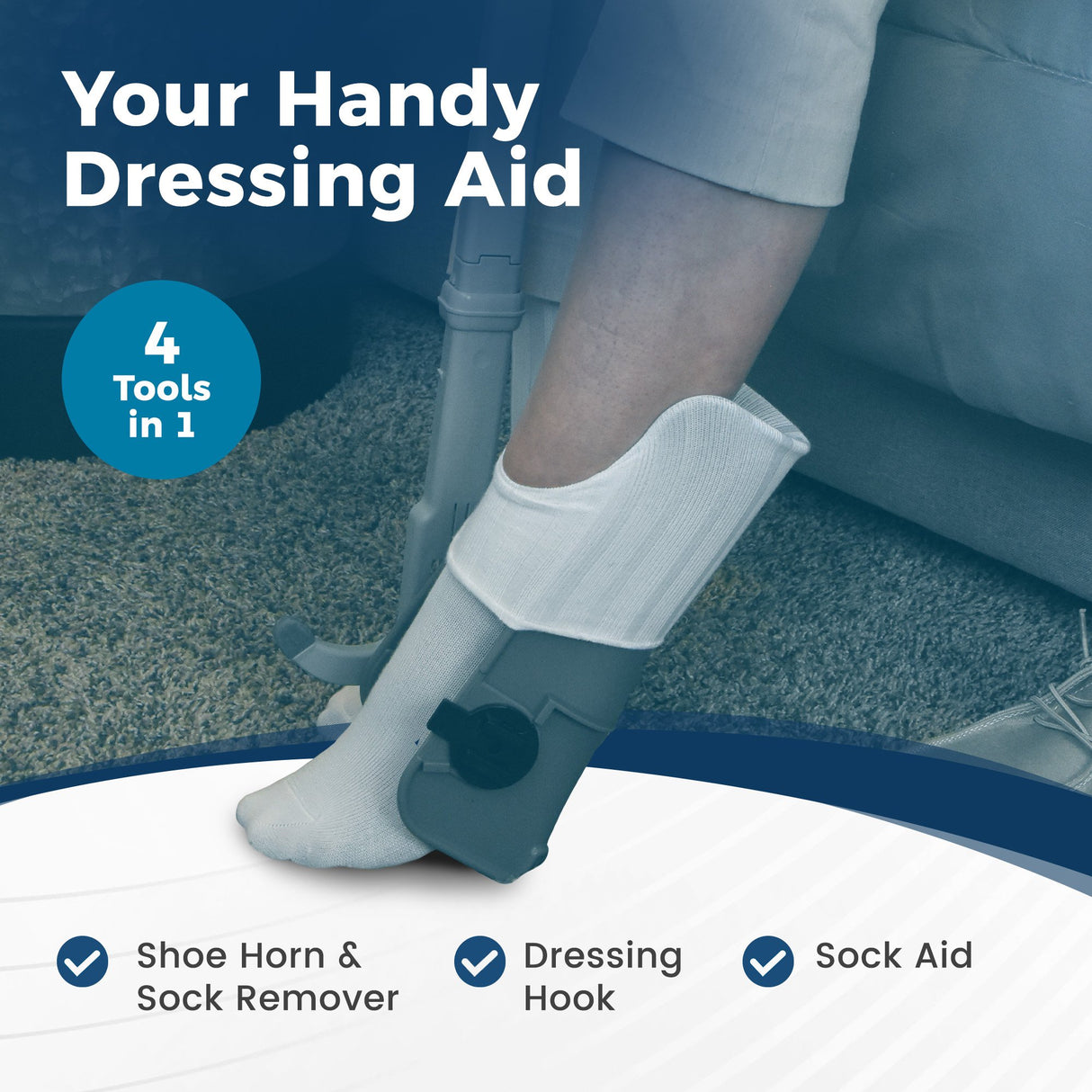 Dressing Aid Stick Reach Right 34 Inch Length - BeHope