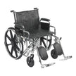 Bariatric Wheelchair McKesson Dual Axle Desk Length Arm Swing-Away Elevating Legrest Black Upholstery 22 Inch Seat Width Adult 450 lbs. Weight Capacity - BeHope