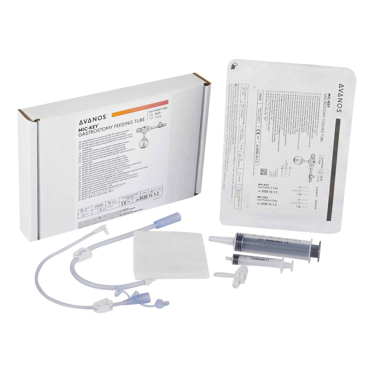 Low Profile Gastrostomy Tube Kit MIC-Key® 14 Fr. 1.2 cm Tube Silicone Sterile - BeHope