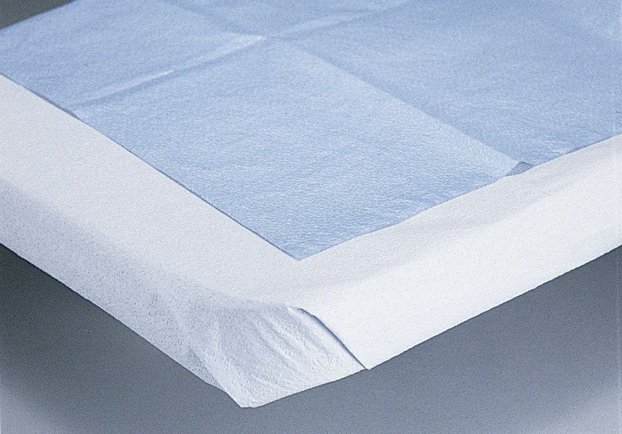 Stretcher Sheet Medline Flat 40 X 90 Inch Blue Tissue / Poly Disposable - BeHope