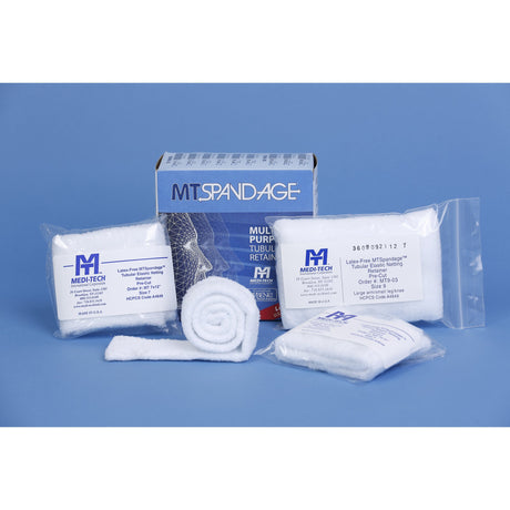 Elastic Net Retainer Dressing MT Spandage™ Pre-Cuts Tubular / Pre-Cut Elastic 8 X 24 Inch Size 8 White Medium Chest / Back / Perineum / Axilla NonSterile - BeHope