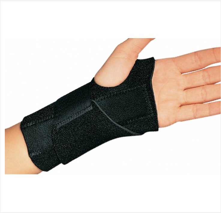Wrist Brace ProCare® Universal Wrist-O-Prene™ Neoprene Left Hand Black One Size Fits Most - BeHope
