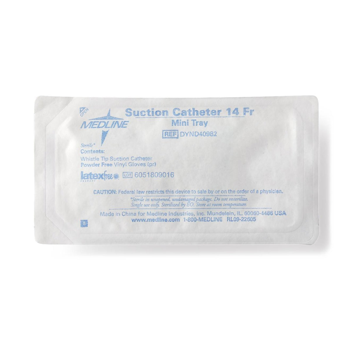 Suction Catheter Kit Medline 14 Fr. Whistle Tip - BeHope