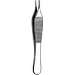 Dressing Forceps Merit™ Adson 4-3/4 Inch Length Floor / Office Grade Pakistani Stainless Steel NonSterile NonLocking Thumb Handle Straight Serrated Tips - BeHope