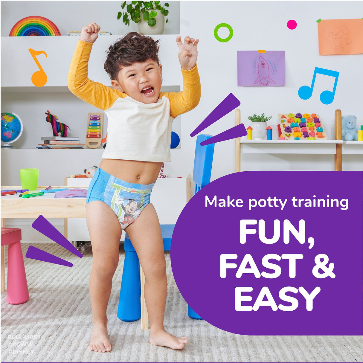 Male Toddler Training Pants Pull-Ups® Size 2T to 3T Disposable Moderate Absorbency - BeHope