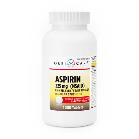 Pain Relief Quali-Tabs 325 mg Strength Aspirin Tablet 1,000 per Bottle - BeHope