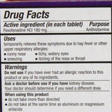 Allergy Relief Allegra 180 mg Strength Tablet 45 per Box - BeHope